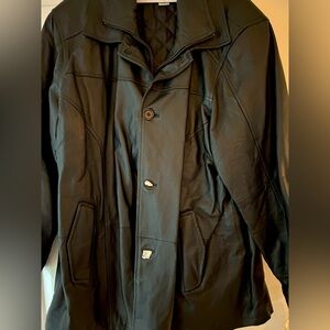 New Black 2XL Genuine Leather Outerwear by King Size